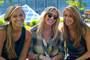 Friends on the University of Utah campus