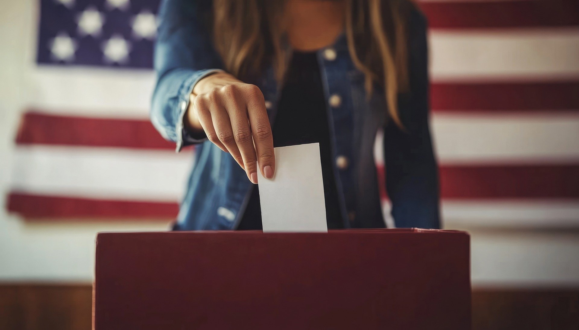 vote going into ballot box